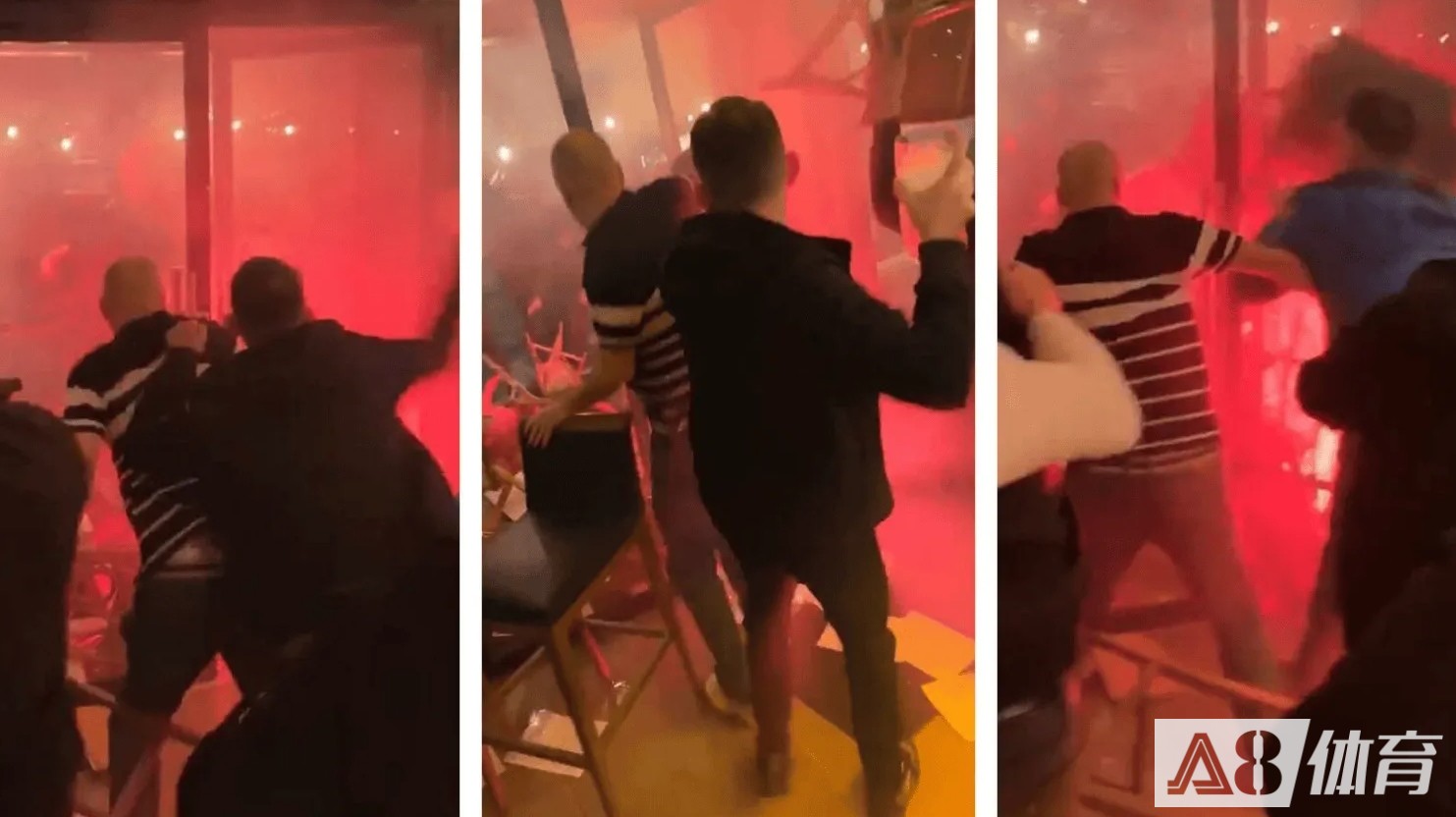 巴黎极端球迷昨晚袭击纽卡球迷，向酒吧投掷催泪瓦斯+打砸抢